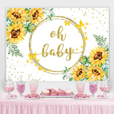 Funkeln Blumen Oh Baby Mit Gelb Schmetterling Hintergrund